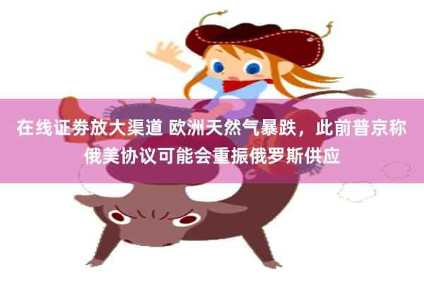 在线证劵放大渠道 欧洲天然气暴跌，此前普京称俄美协议可能会重
