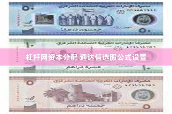 杠杆网资本分配 通达信选股公式设置